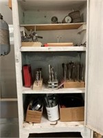 Contents of Cabinet- Metal, Forstner Bits, Etc.