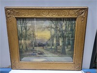 Antique picture in 100 yo frame