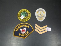 Police patches.