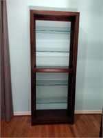 Henredon Book Shelf w/ Glass Shelves