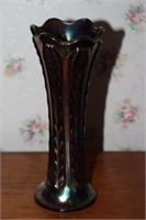 Fenton plume panels Carnival Glass vase