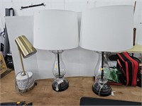 3 table lamps