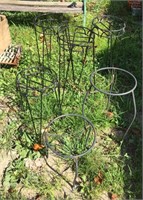 Six Metal Plant Stands