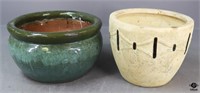 Ceramic Planters / 2 pc