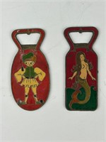 Vintage enameled bottle openers Mermaid