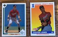 (2) 1991 Chipper Jones Baseball Cards