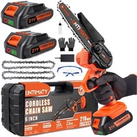 WF5349  UNTIMATY Chainsaw, 6" 2 Batteries 2 Chains