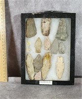 FULTON COUNTY, IL ARTIFACTS IN 8.5" x 6.5' DISPLAY