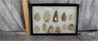PEORIA COUNTY ARTIFACTS 12" x 8"  DISPLAY