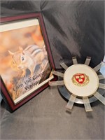 Schmidt Clock Sign And Picture In Frame