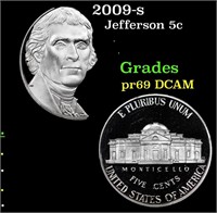 Proof 2009-s Jefferson Nickel 5c Grades GEM++ Proo