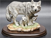 Homco Wolf & Cubs Figurine