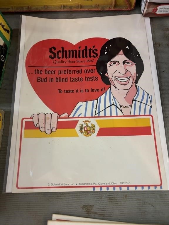 Vintage Schmidt beer signs