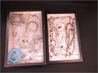 Two containers of costume jewelry: Chico's,