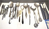 Group of miscellaneous serving , knives and