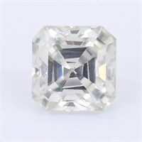 *2.55ct Ascher Cut White Moissanite , 8mm x 8mm