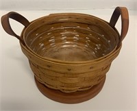 Longaberger Round Basket With Protector