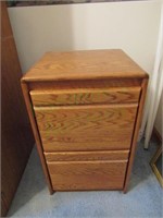 Oak Wood 2 Drawer File Cabinet