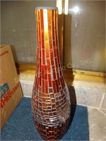 Mosaic tile vase 18"h