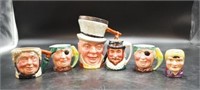 Five various Lancaster Sandland character jugs