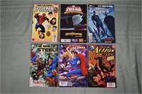 6 modern age DC & Marvel comic books; as is