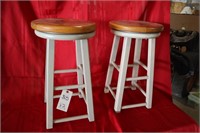 Swivel Barstools, Wooden with Lazy susan top