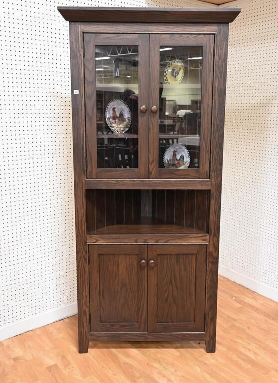 OAK "A-SERIES" CORNER HUTCH