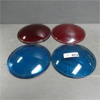 (3) Glass Colored Lenses & 1 Plastic Lense