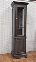 WORMY MAPLE CURIO CABINET