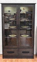 BROWN MAPLE CUSTOM CHINA CABINET