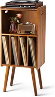 Wooden LP Record Player Stand  3-Tier Cabinet