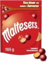 MALTESERS, Milk Chocolate Candy Bites, Bag, 165g