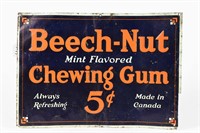 BEECH-NUT 5 CENT CHEWING GUM SST EMBOSSED SIGN