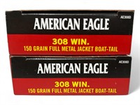2 Boxes of American Eagle .308 Win Ammo