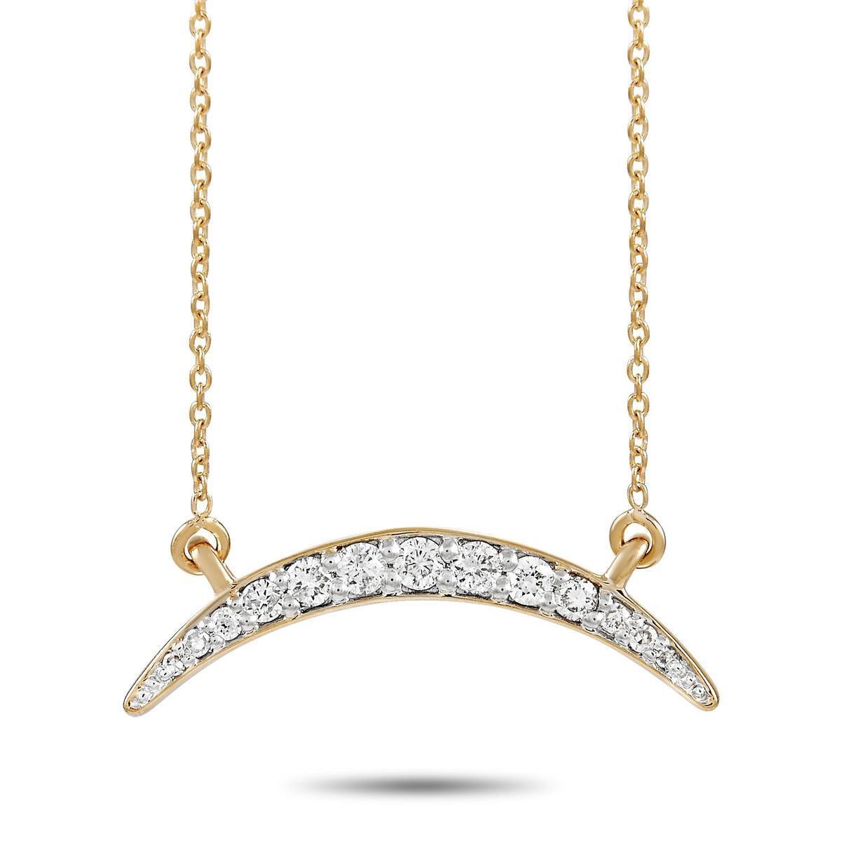 14K Yellow Gold 0.16 ct Diamond Necklace