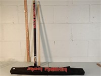 2004 Iron Maiden pool cue with case + 2002 cue