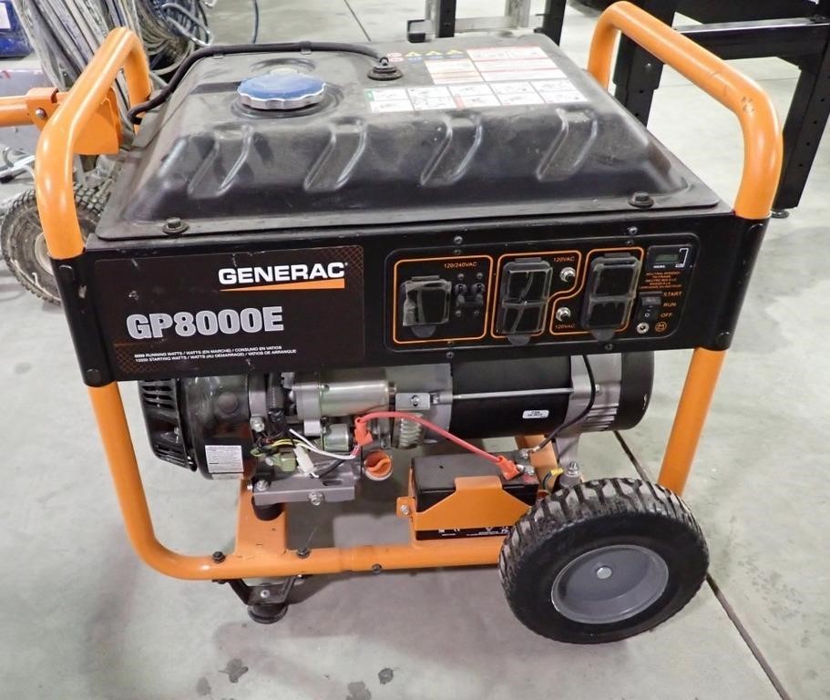 GENERAC GP8000E GENERATOR ON CART