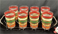 1950’s GLASS SET WITH STAND