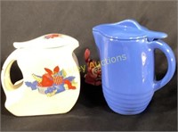 2 1950’s WATER PITCHERS WITH LIDS