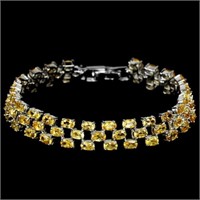 NATURAL ORANGISH YELLOW CITRINE Bracelet