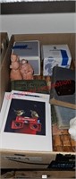 Box Lot of Small Items and Books