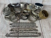 Lot of Bangles, Cuffs & Bracelets Costume Jewelry