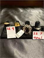 FASHION RINGS, SZ MARKED IN PHOTO, SZ 7 HAS AN
