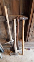 Axes (2); Splitting Maul; Sledgehammer; Pick