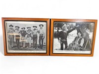 2 Framed Photo Prints Gene Autry and Pat Buttran