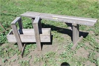 wooden feeder & bench