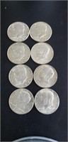 8 - 1967 Kennedy half dollars