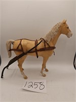 Louis Marx Palomino Horse with Pulling Harness