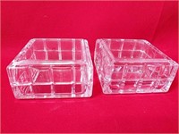 Two Avon Crystal Keepsake Boxes