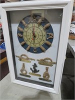 NAUTICAL CLOCK WITH SEAMAN KNOTS IN CASE